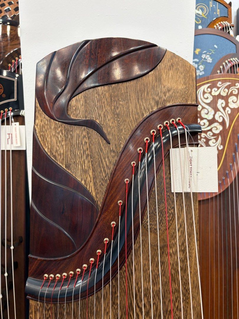 BRAND NEW Mu Jiu Chen 木九辰 Celestial Cranes Rose Sandalwood Guzheng ...