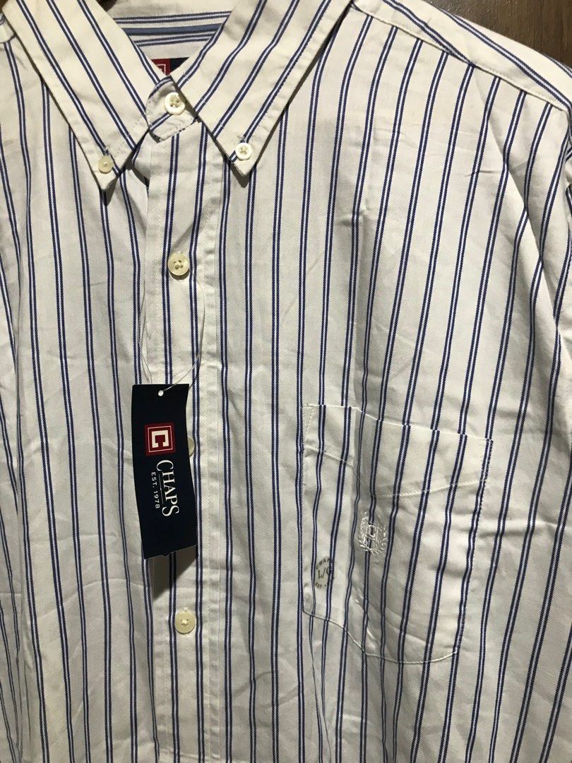 CHAPS BY RALPH LAUREN BOTTON DOWN LONGSLEEVE (Category: Formal Shirts) located in Antipolo. Submitted by cogiestamaria (Listing ID 1367967348, Image 3). Description: size large dimes W24-L31 no issue color rate 10-10 bnew.