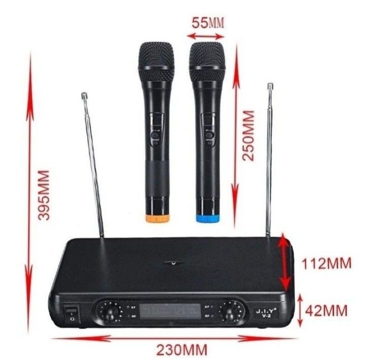 [Gift Idea] PROMO Left 1 set - Dual Wireless Cordless Microphone  with SHURE Wireless UT4 Type + 2 Handheld Mic Karaoke63216788160131114