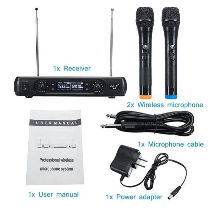 [Gift Idea] PROMO Left 1 set - Dual Wireless Cordless Microphone  with SHURE Wireless UT4 Type + 2 Handheld Mic Karaoke63216788160131112