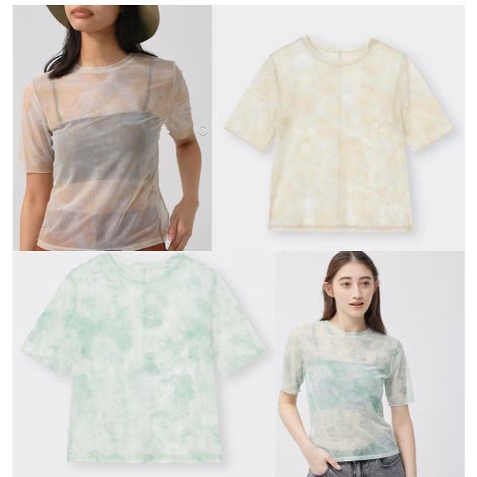 GU sheer top Medium (Category: Blouses) located in Caloocan City. Submitted by declutterjamiescloset (Listing ID 1367935505, Image 3). Description: bought from Japan for ~500P.