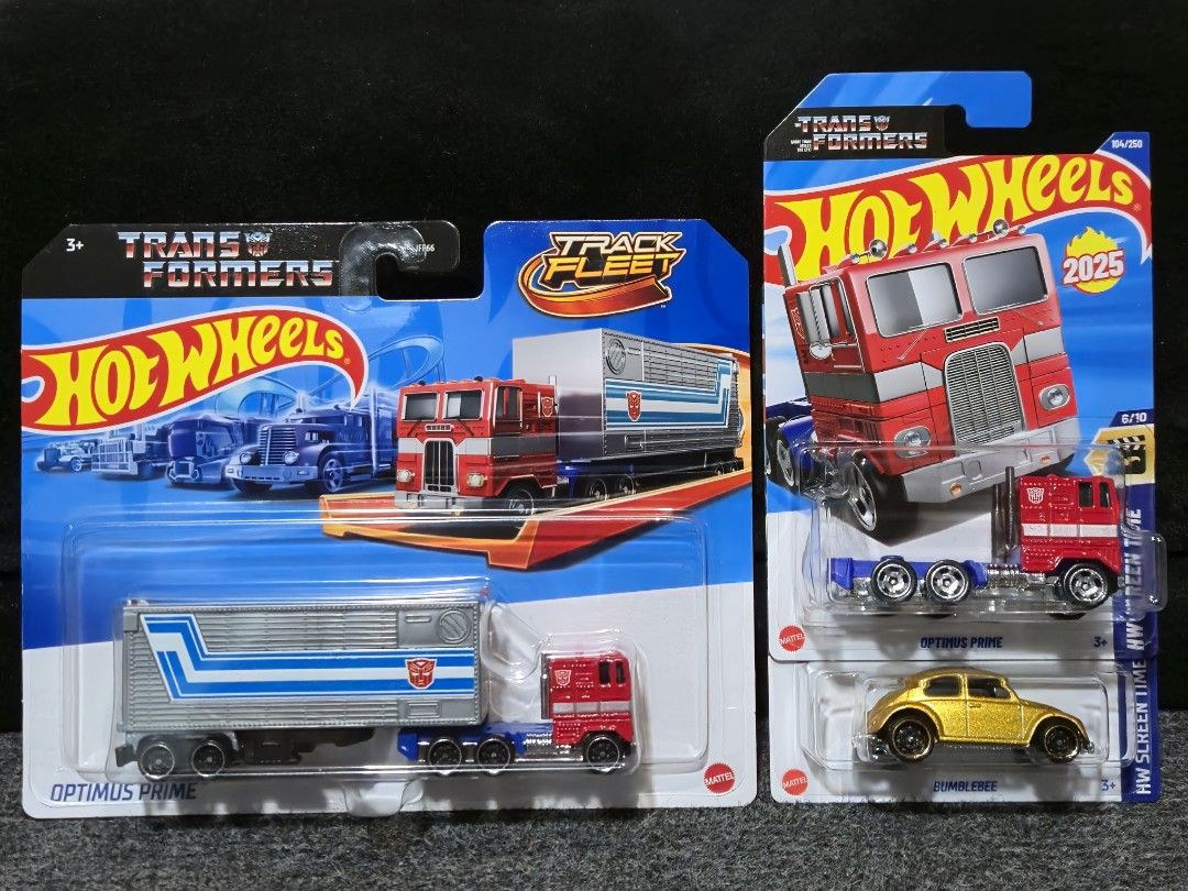Hot Wheels Optimus Prime Track Fleet Transformers - Occasion