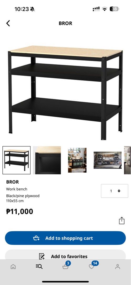 Bror Table Ikea Bror Kitchen Island Table, Furniture & Home Living, Furniture ...