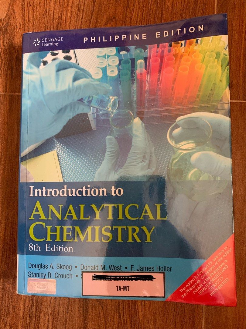Introduction to Analytical Chemistry (Category: Textbooks) located in Floridablanca. Submitted by bebethorns (Listing ID 1367863977, Image 1). Description: No colored highlights pencil markings on few pages looks new and can still smell the distinct smell of new paper.