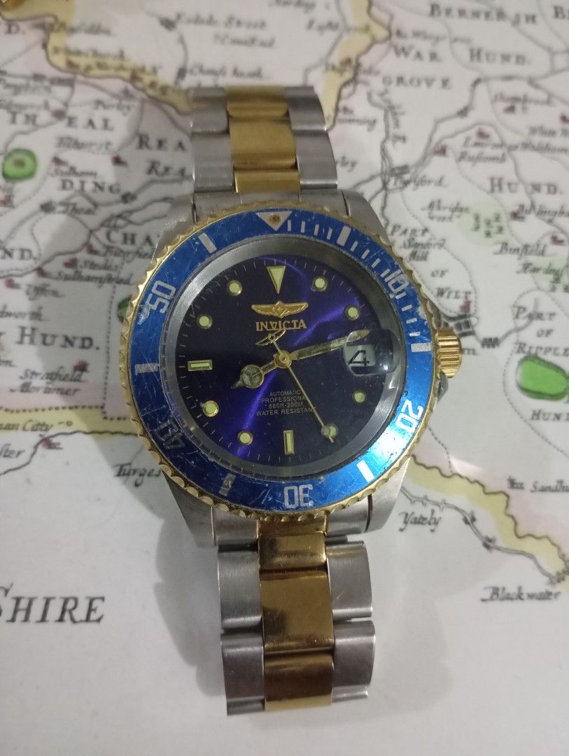 Invicta automatic (Category: Men's Watches) located in Las Pinas. Submitted by quick_deals_great_finds2 (Listing ID 1367977946, Image 1). Description: Original good working condition Automatic 38mm fits wrist 7 inches Fully functional keeps time.