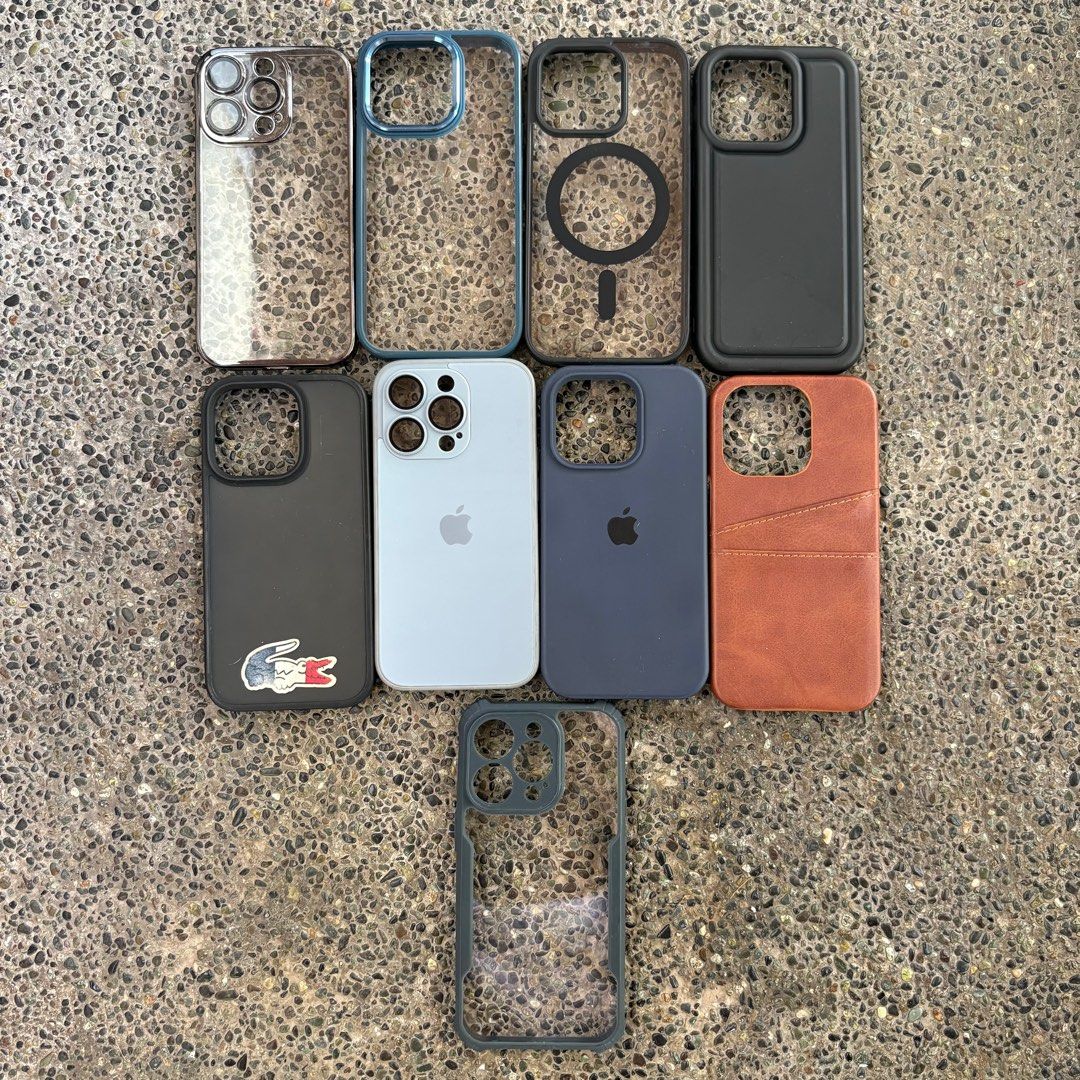 iPhone 14 Pro cases (all) (Category: Cases & Sleeves) located in Pasig City. Submitted by _mari (Listing ID 1367878163, Image 1). Description: Take all! If 1 case only it would be 150 hehe RFS: Upgraded.