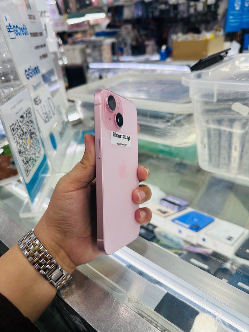 Iphone 15 128gb 95% batt smartlocked (Category: iPhone 15 Series) located in San Juan City. Submitted by javedsgadgetshop (Listing ID 1367921595, Image 2). Description: INSTALLMENT OPTIONS : SPAY LATER / GGIVES / CREDIT CARD! WE BUY AND SELL SO PWEDE MAGBINTA OR SWAP ! Quick Specs : Iphone 15 •128gb •NTC Variant •95% batt health •Smartlocked •95% Smoothness •No hidden issue | No Repaired •100% Authentic | Not Refurbished •w/ OEM Charger & store w