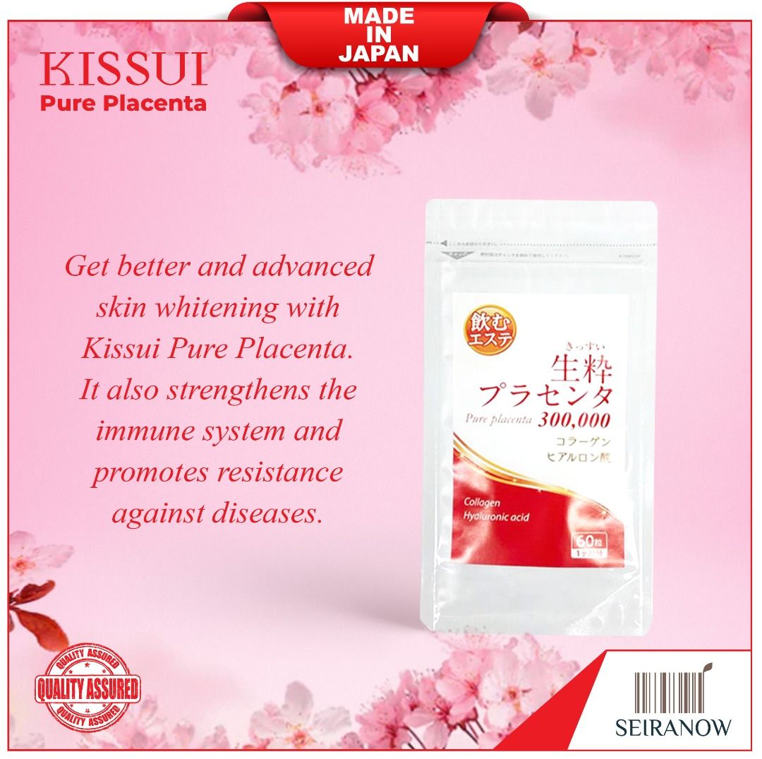 Kissui Pure Placenta Anti Aging, Health & Nutrition, Health Supplements ...