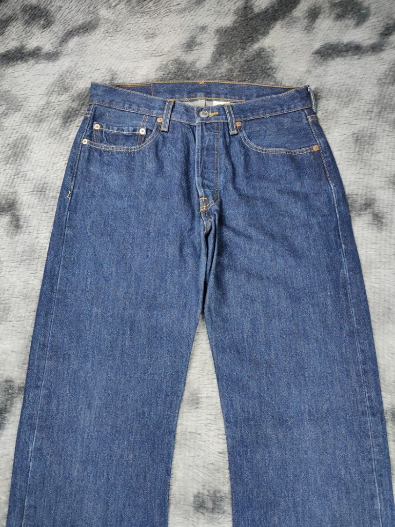 Levis 501 Buttonfly Extended Patch Blue Denim (Category: Jeans) located in Muntinlupa City. Submitted by d_code (Listing ID 1367975994, Image 3). Description: size 31 good as new width 15 x 42 lengtg x 8 hem.