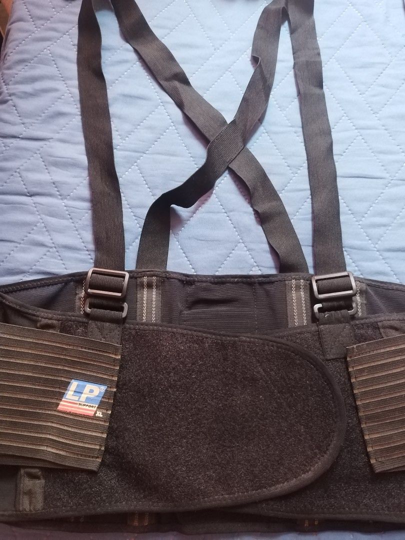 Lower back support brace (Category: Braces, Support & Protection) located in Manila. Submitted by lovelystuffmaycomeandgo (Listing ID 1367928543, Image 1). Description: LP Support Size: XL Up to 48 inches waist line Color: Black Good as new PHP 450.