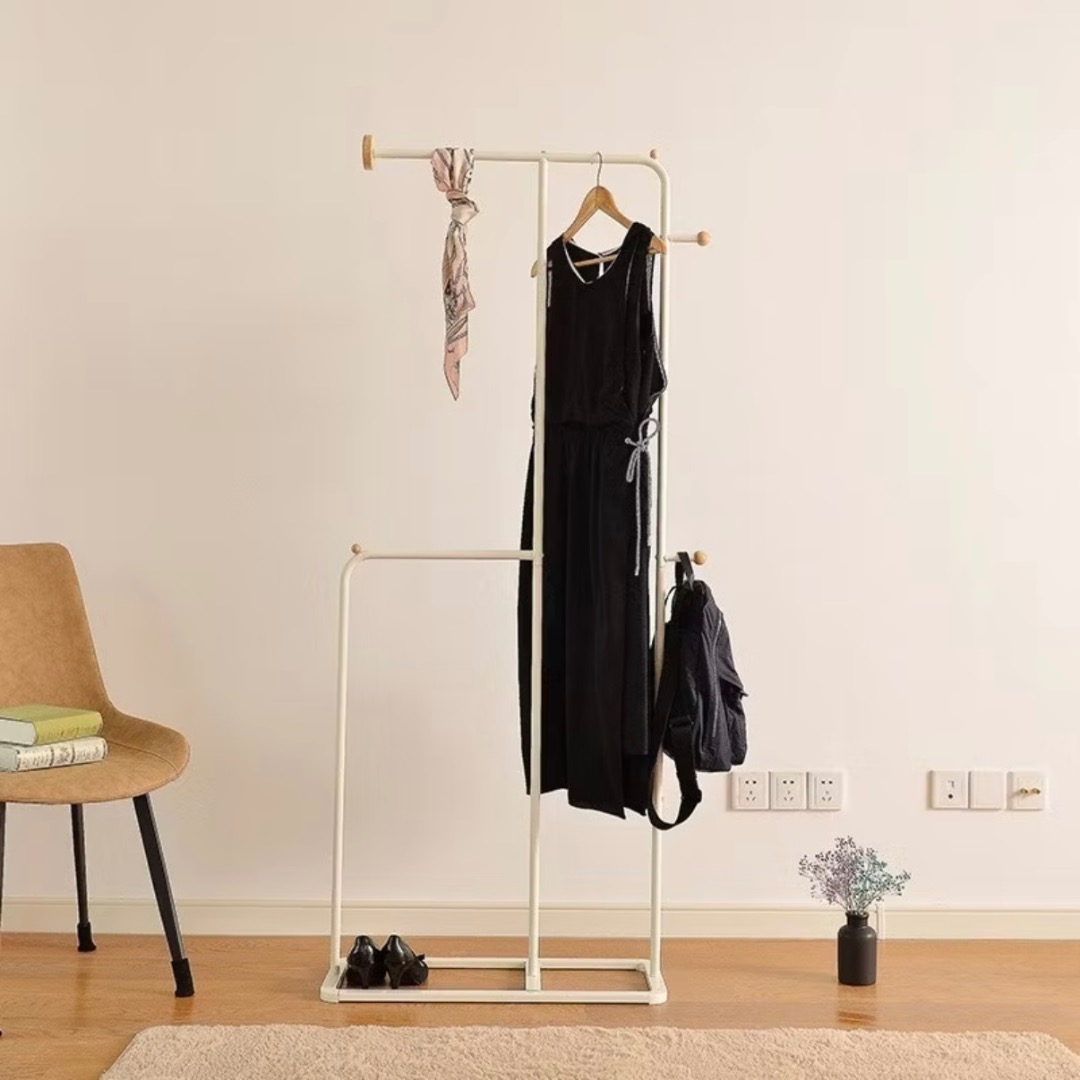 Minimalist Clothes Hanger Rack | Slim Standing Clothes Rack | Dual ...