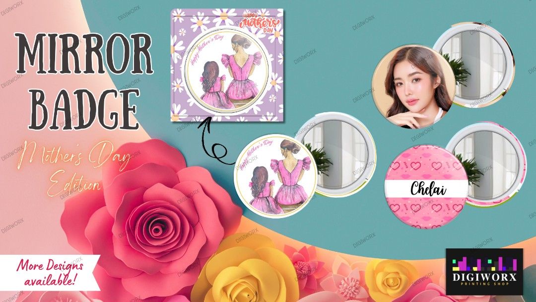 MIRROR BADGE - MOTHERS DAY EDITION (Category: Everything Else Others) located in Taguig. Submitted by cheljay24 (Listing ID 1368041856, Image 1). Description: Personalized / CUSTOMIZED MOTHER'S DAY GIFT IDEAS ❤️ DM FOR INTERESTED❗.