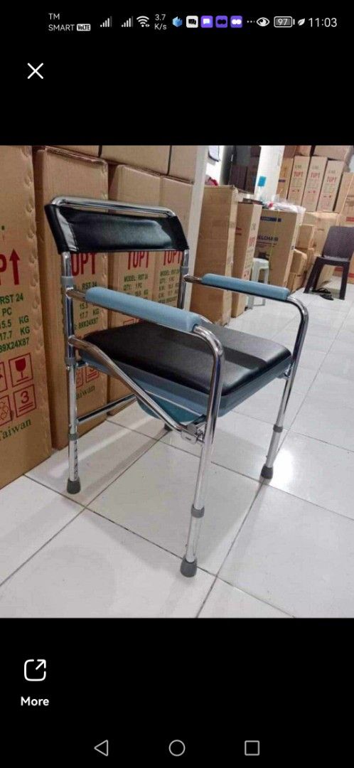 muraml commode chair (Category: Braces, Support & Protection) located in Manila. Submitted by joy63057743416 (Listing ID 1367863699, Image 1). Description: brandnew affordable onhand negotiable good quality and condition open for pick up and delivery high quality we also sell many medical supplies call me 09268225723 cod,gcash,bank transfer.