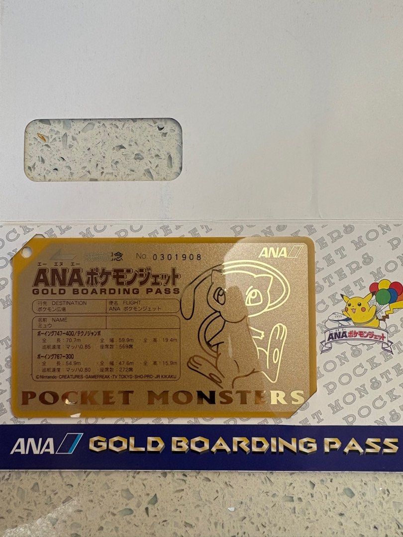 Pokemon Card ANA Gold Boarding Pass Mew 夢夢PTCG, 興趣及遊戲