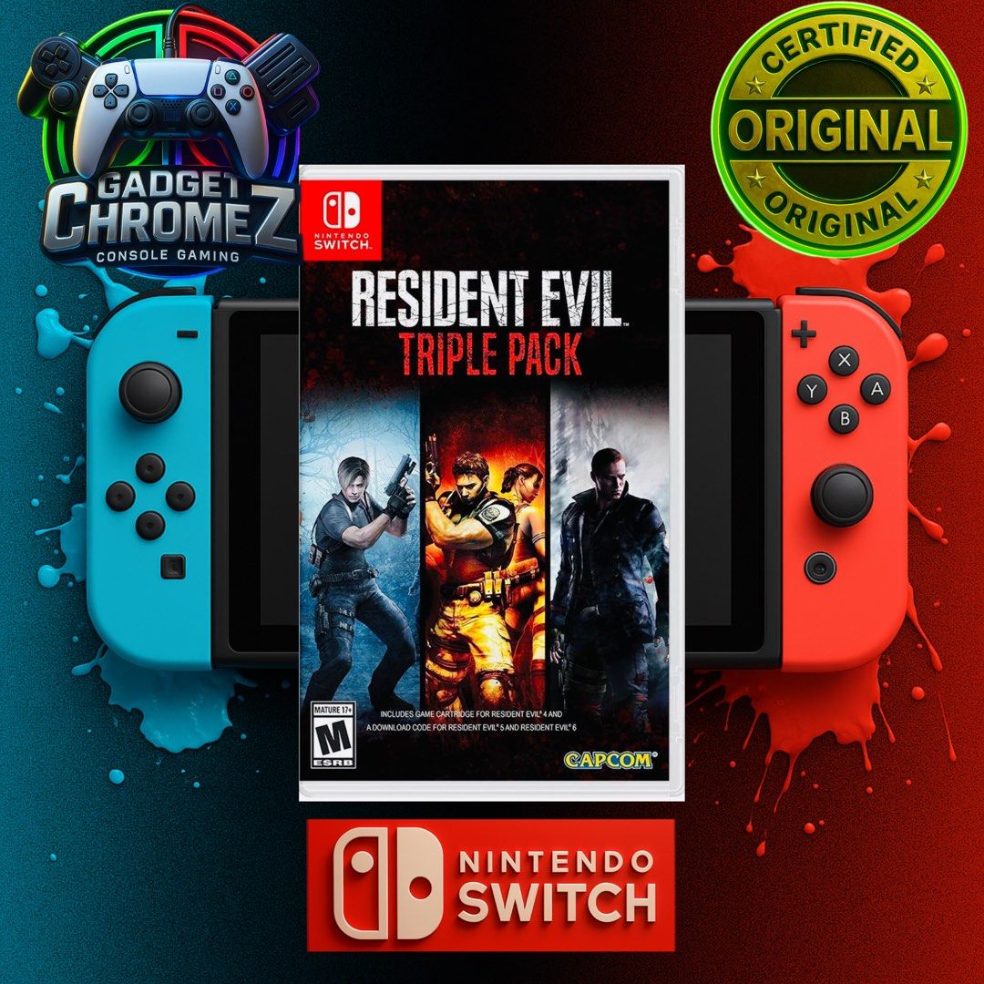 Resident Evil Triple Pack | Nintendo Switch Game | BRANDNEW (Category: Nintendo) located in San Jose del Monte. Submitted by gadget_chromez (Listing ID 1065910265, Image 1). Description: RESIDENT EVIL: TRIPLE PACK BRANDNEW / SEALED Physical Cart. Safely packed with 2 layers of thick bubble wrap for maximum protection upon shipping out..