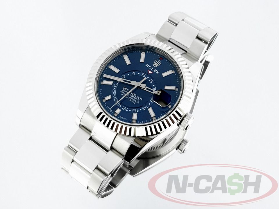 Rolex Sky-Dweller Steel Blue Dial (Category: Luxury Watches) located in Makati City. Submitted by luxury_by_ncash_2 (Listing ID 1367896016, Image 3). Description: N-Cash Pawnshop "Instant Cash for Bags, Watches, Cars, and Electronics" https://www.ncash-pawnshop-philippines.com/ Rolex Sky-Dweller Steel Blue Dial Ref. 326934 42mm steel case Limited blue dial 18k white gold bezel 2019 Local Rolex AD 9.5 out of 10 Complete retail package PHP 1,248,00