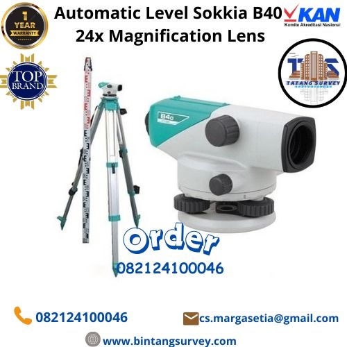 Sokkia B40 Automatic Level – Waterpass Optik 24x Presisi untuk ...