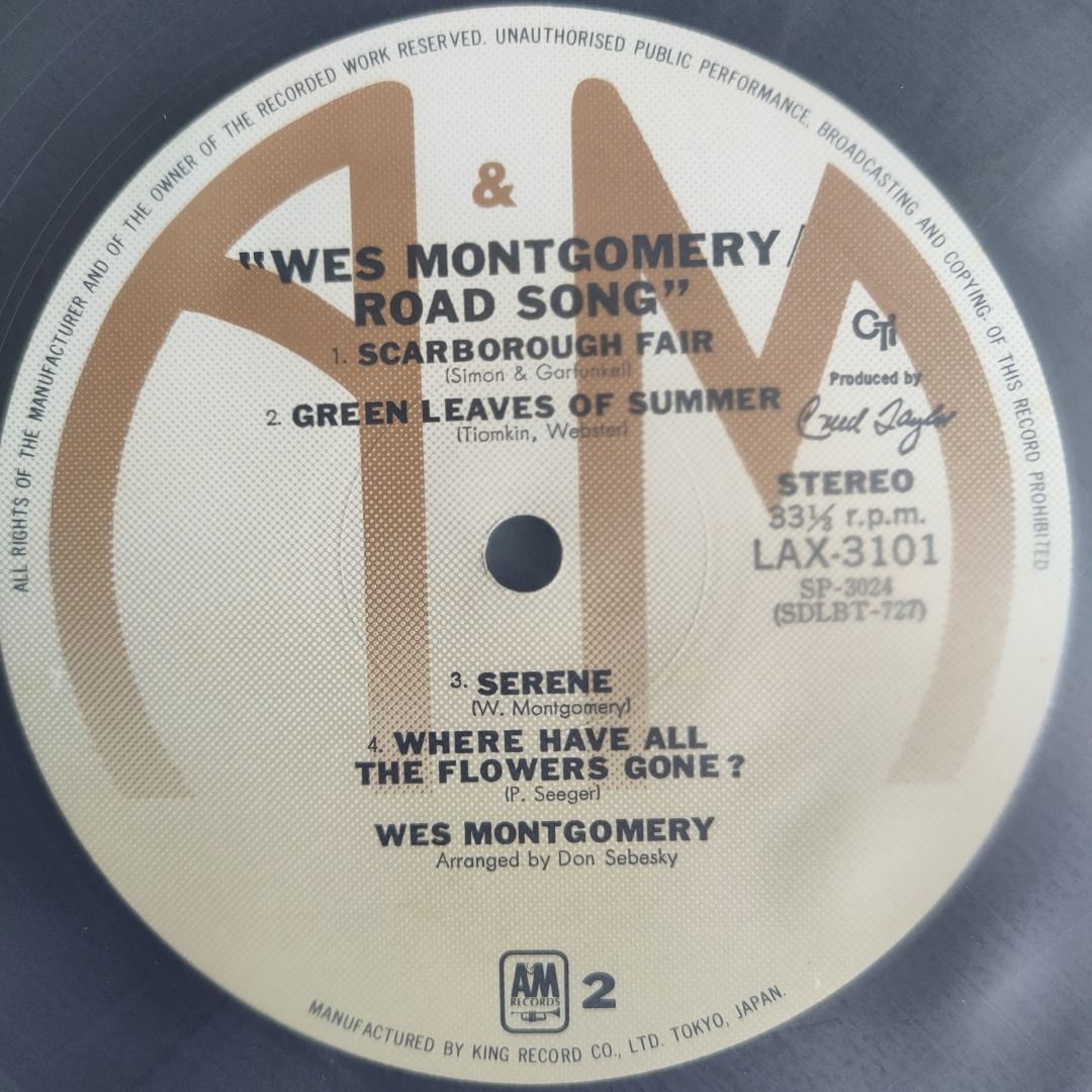 VINYL / 1977 JAPAN PRESS, A&M, CTI / GREAT GREAT SOUND! / WES ...