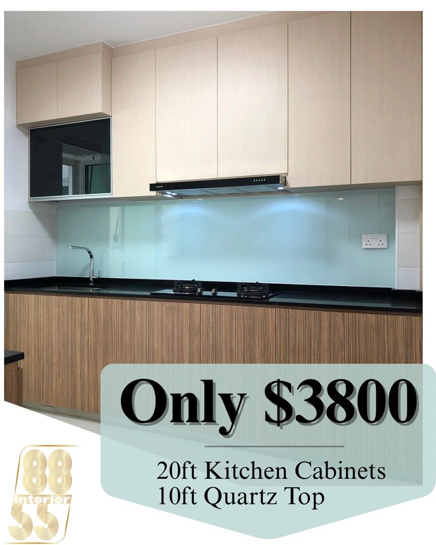 CHEAPEST 20ft Kitchen Cabinets + 10ft Quartz Top Only $3800631095532254731127