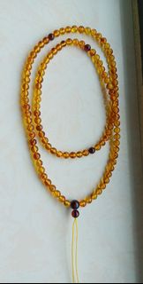配飾類: 特價#5.1-5.4mm 琥珀(花珀血珀)項鏈(F250509-2)64236911313921110
