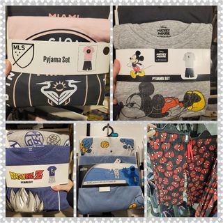 UK Direct Delivery / UK Purchase Agent - Disney Mickey Mouse / Dragon Ball / Sesame Cookie Monster / Miami / Marvel Spiderman Men's Pajama Pants / Short Sleeve Pajama Sets629785914969611121
