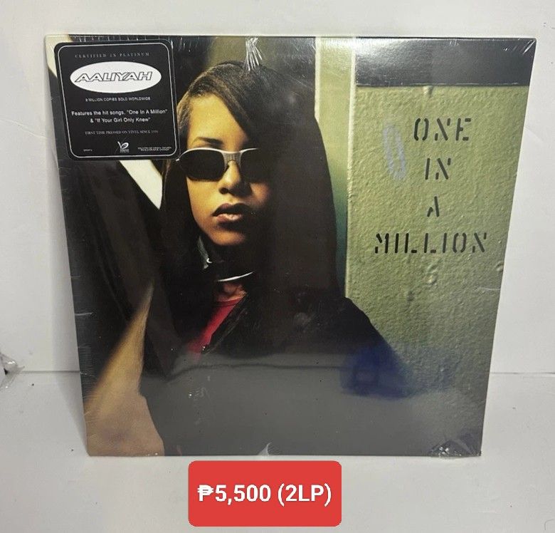 Aaliyah – One In A Million 2 LP (Category: Vinyls) located in Manila. Submitted by jhenaloymerchandise (Listing ID 1368084283, Image 1). Description: Aaliyah – One In A Million 2 LP = ₱5,500 Brand New sealed.