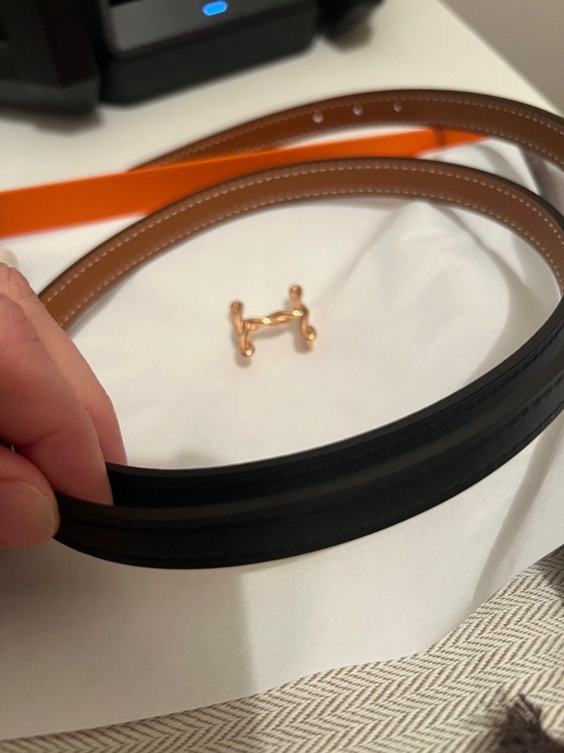 Authentic Hermes Belt Black & Epsom Rosegold (Category: Luxury Accessories) located in Quezon City. Submitted by breakmyfashion (Listing ID 1368138629, Image 2). Description: Size: 70 Comes with box, paperbag and dust bag. .