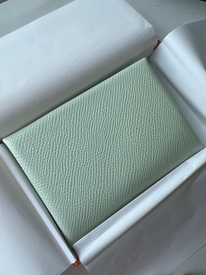 Authentic Hermes Calvi Duo Vert Fizz Epsom (Category: Luxury Bags & Wallets) located in Quezon City. Submitted by breakmyfashion (Listing ID 1368139890, Image 2). Description: Comes in full set with receipt, box, paperbag and dust bag. .