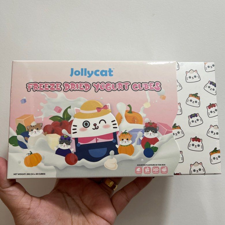 BN Cat Food Cat Treats Jolly Cat Yoghurt Unopened (Category: Pet Food) located in Singapore. Submitted by dmouh (Listing ID 1368172171, Image 1). Description: BN Unopened Jolly Cat Freeze Dried Yogurt Cubes Cat Treat Cat Food Kitten Food Can use as cat food topper meal topper too. .