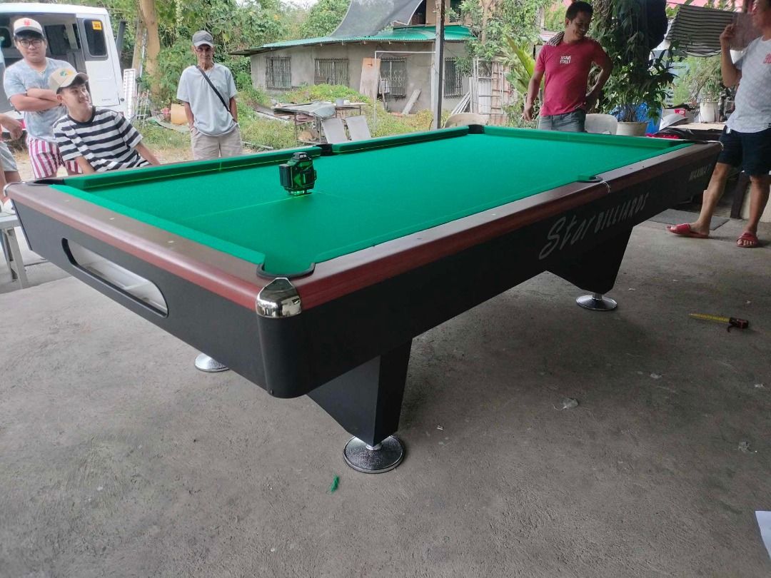 Brand New Maxima 7 Billiard Table (Category: Billiards and Bowling) located in La Paz. Submitted by iloilobranch2025 (Listing ID 1368108500, Image 3). Description: SPECIFICATIONS: Size: 5x9ft (Tournament) Slate: Granite Cushion: Uylin Corner & Side Pocket Cover: Metal Pocket: Manual Complete Accessories Included BILLIARD CLOTH WITH WHITE CLOTH BILLIARD POCKET ORIGINAL STANDARD PLASTIC TRIANGLE STANDARD BALL SET BALL TRAY BILLIARD BRUSH 1 DOZEN BI