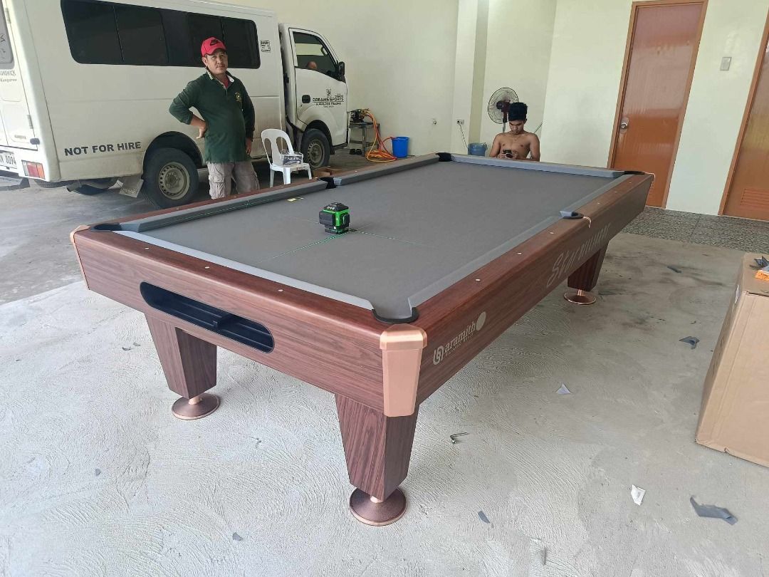 Brand New Maxima 8 Billiard Table (Category: Billiards and Bowling) located in La Paz. Submitted by iloilobranch2025 (Listing ID 1368109044, Image 3). Description: SPECIFICATIONS: Size: 5x9ft (Tournament) Slate: Granite Cushion: Uylin Corner & Side Pocket Cover: Metal Pocket: Manual ACCESSORIES INCLUDED: ANDY 600 WITH WHITE CLOTH BILLIARD BALL SET MANUAL BILLIARD POCKET STANDARD PLASTIC TRIANGLE 1 BALL TRAY 1 BILLIARD BRUSH 1 DOZEN BILLIARD CHALK