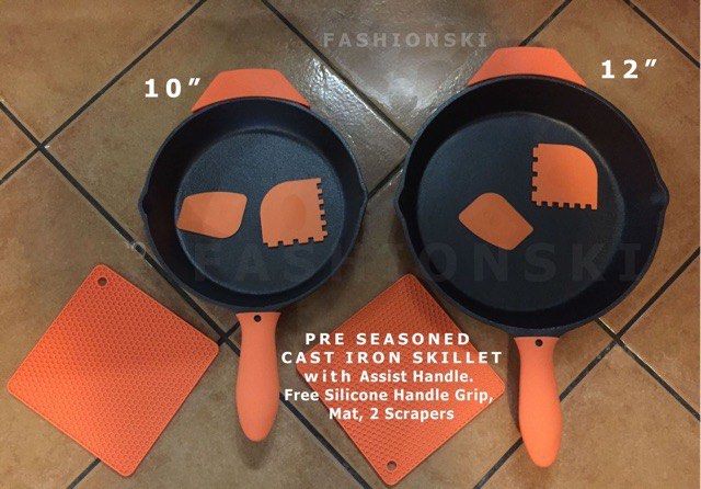 Cast Iron Skillet or Pan (Category: Other Kitchenware & Tableware) located in Mandaluyong City. Submitted by fashionski_shoppers (Listing ID 1368113652, Image 2). Description: Mabua cast iron 10” - 1,000 12” - 1,200.