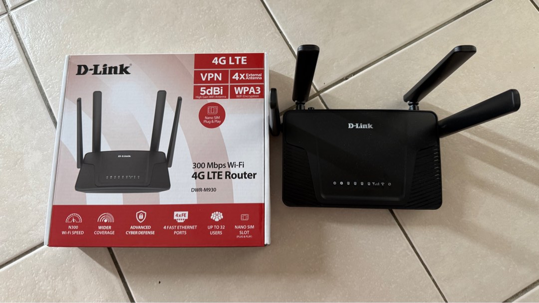 D-Link DWR-M930 300Mbps Wi-Fi 4G LTE Router, Computers & Tech, Parts ...