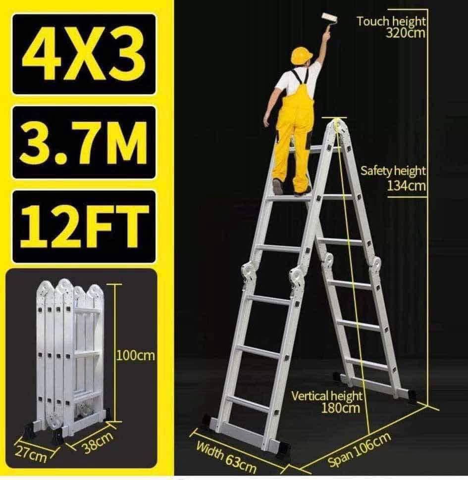 foldable ladder (Category: Ladders & Steps) located in Manila. Submitted by asstditems (Listing ID 1368061881, Image 1). Description: 4.7 M LADDER-4,800 SIZE ：128 CM X 38 CM 3.7 M LADDER-3,700 SIZE ：100 CM X 38 CM Same day delivery via Lalamove Location: Manila Mop: Cod/Gcash payment.