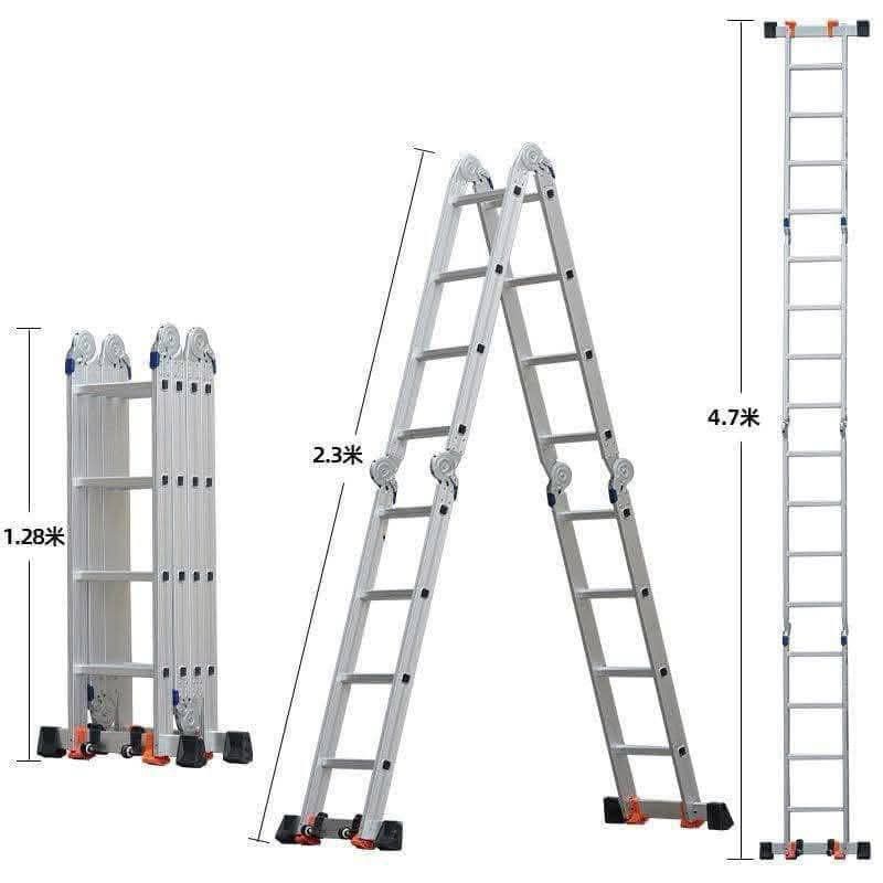 foldable ladder (Category: Ladders & Steps) located in Manila. Submitted by asstditems (Listing ID 1368061881, Image 3). Description: 4.7 M LADDER-4,800 SIZE ：128 CM X 38 CM 3.7 M LADDER-3,700 SIZE ：100 CM X 38 CM Same day delivery via Lalamove Location: Manila Mop: Cod/Gcash payment.