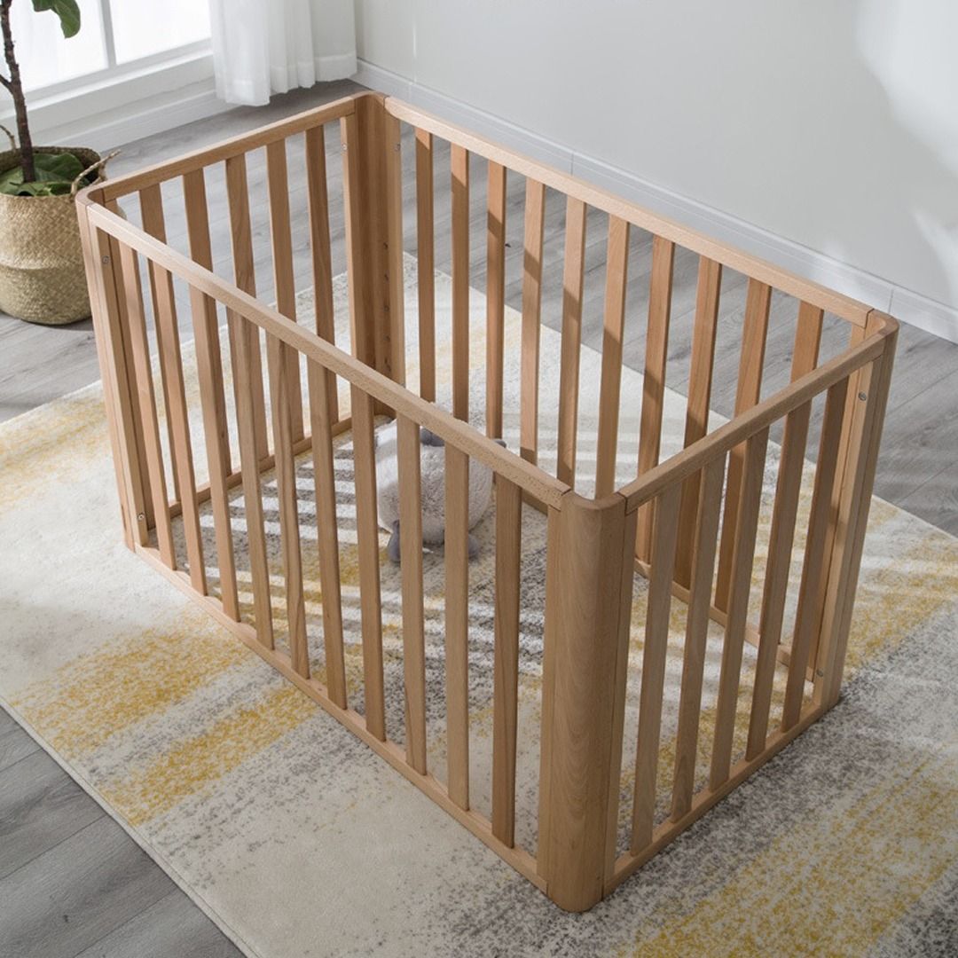 Hansel 5 in 1 convertible crib (Category: Cots & Cribs) located in Manila. Submitted by mae01511898 (Listing ID 1368102395, Image 3). Description: Hansel is a beautiful minimalist crib in natural wood and is convertible into a co-sleeper, a sofa, and a play fence. Product specifications: Material: grade A German alpine Convertible: yes Age: 0 - 5 years Supported weight: up to 100 kgs. Wheels: yes Product dimensions: 76 cm (H) x 124 (W) x 69 (D) I