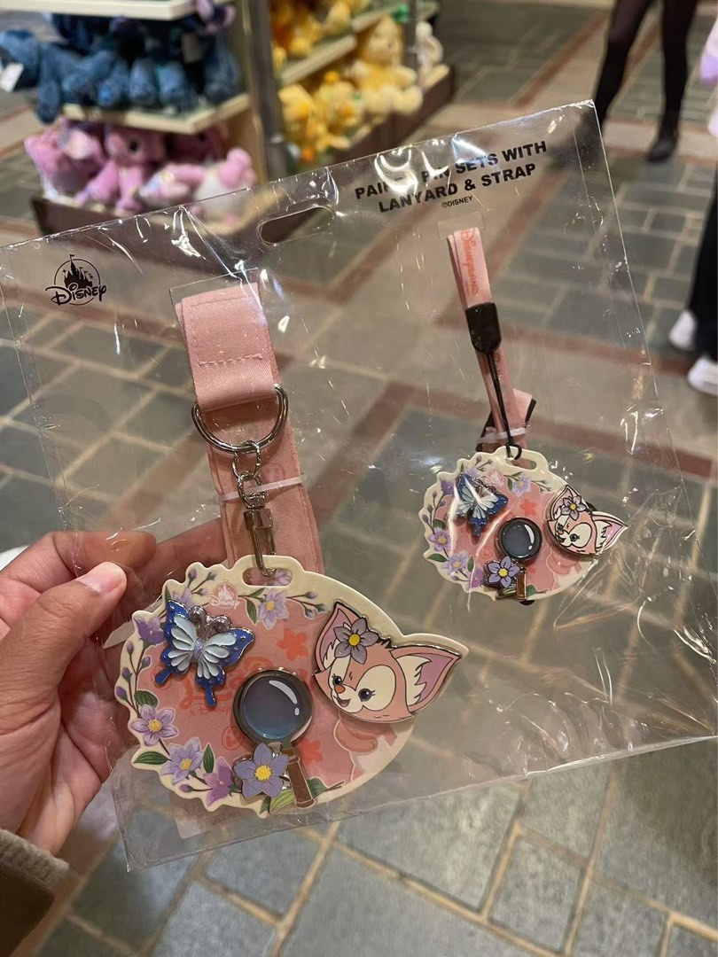 Linabell Pin HK Disneyland Linabell Paired Pin Sets with Lanyard&Strap, Hobbies ...