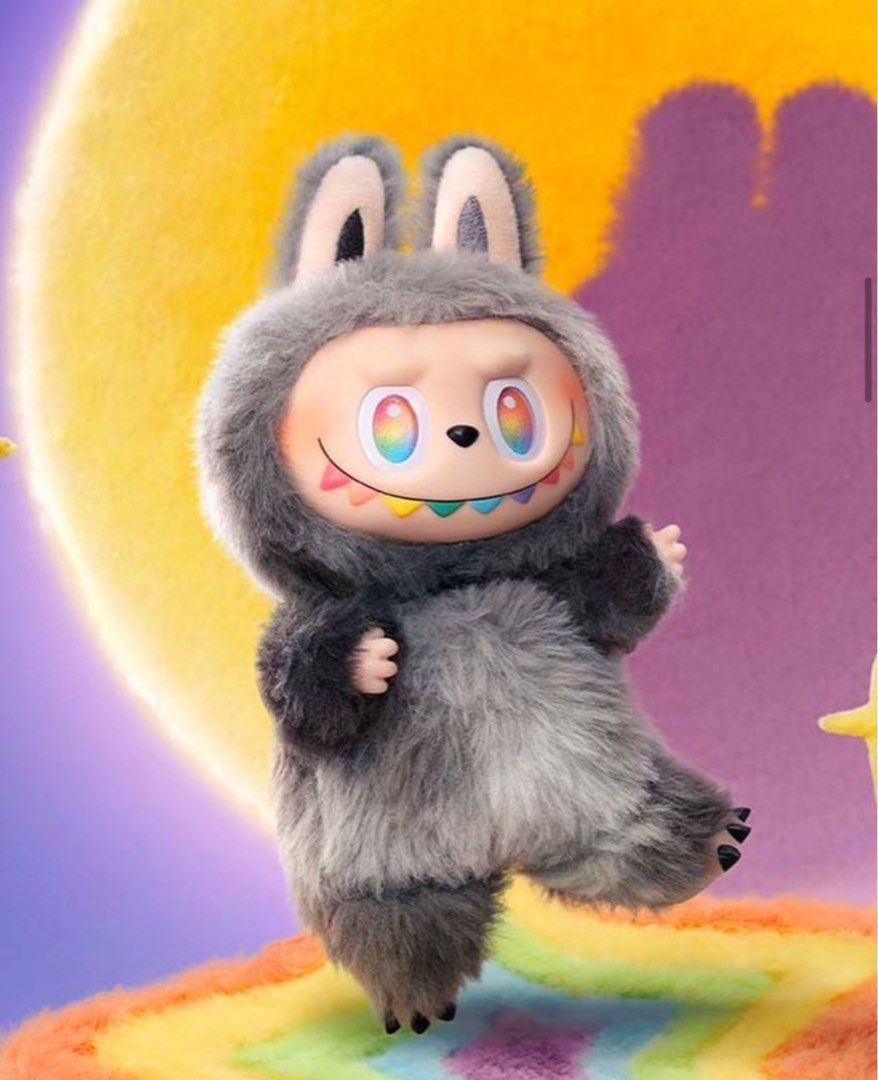 Labubu 3.0 本我灰色隱藏版第三代前方高能系列搪膠盲盒已拆袋