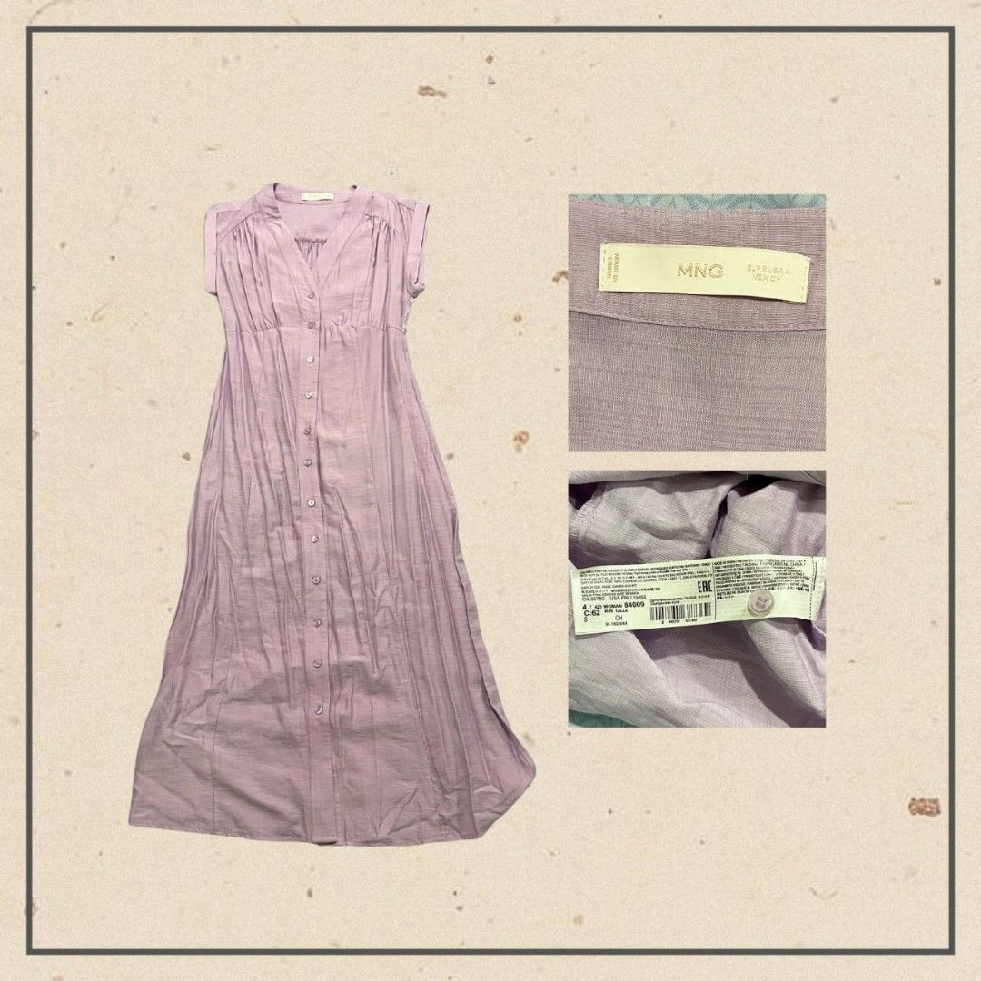 lilac dress | mango (Category: Dresses) located in Las Pinas. Submitted by ifbybread (Listing ID 1368199291, Image 2). Description: rfs: decluttering! lightly used, no issue, no tags mode of payment: gcash, maya, bank transfer mode of delivery: j&t (3-5 days within metro manila), lalamove (buyer should take care of the booking process).