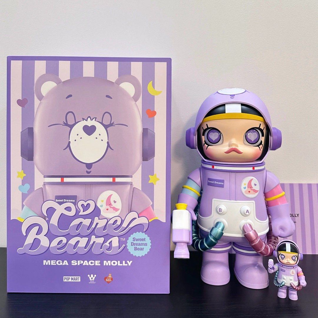 Mega space molly 400%+100% set sweet dream bear 甜夢熊紫色