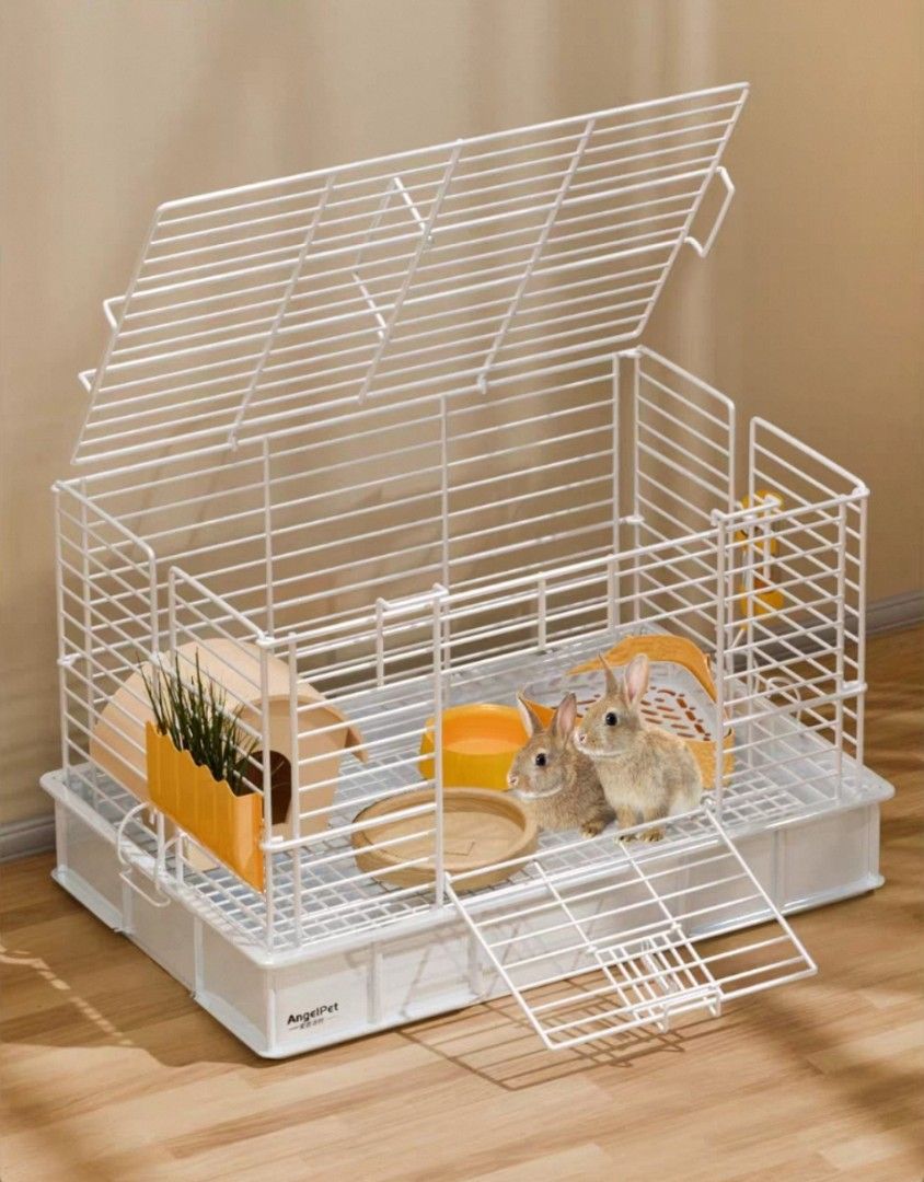 Pet Cage Rabbit Guinea Pig Chinchilla (Category: Homes & Other Pet Accessories) located in Singapore. Submitted by sparkling.snow (Listing ID 1368097779, Image 2). Description: Pre Order (Arrive in 2 weeks) •White colour •Bottom grill to separate pee and poop •H37 x W41 x L60cm (± 1cm) •Bottom tray H9cm Free delivery Place order upon payment.