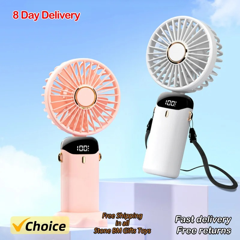 Portable Handheld USB Mini Fan Foldable Neck Hanging Fan 5 Speed USB ...