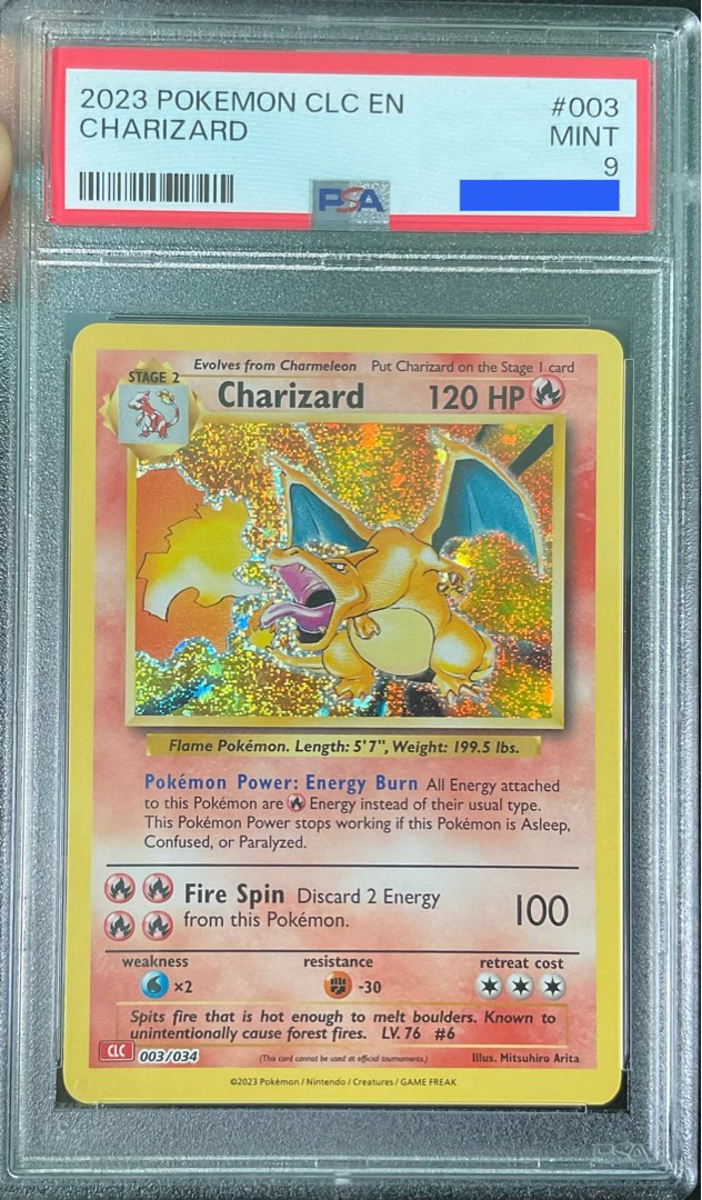 PSA 9 Charizard clc en edition, Hobbies & Toys, Toys & Games on Carousell