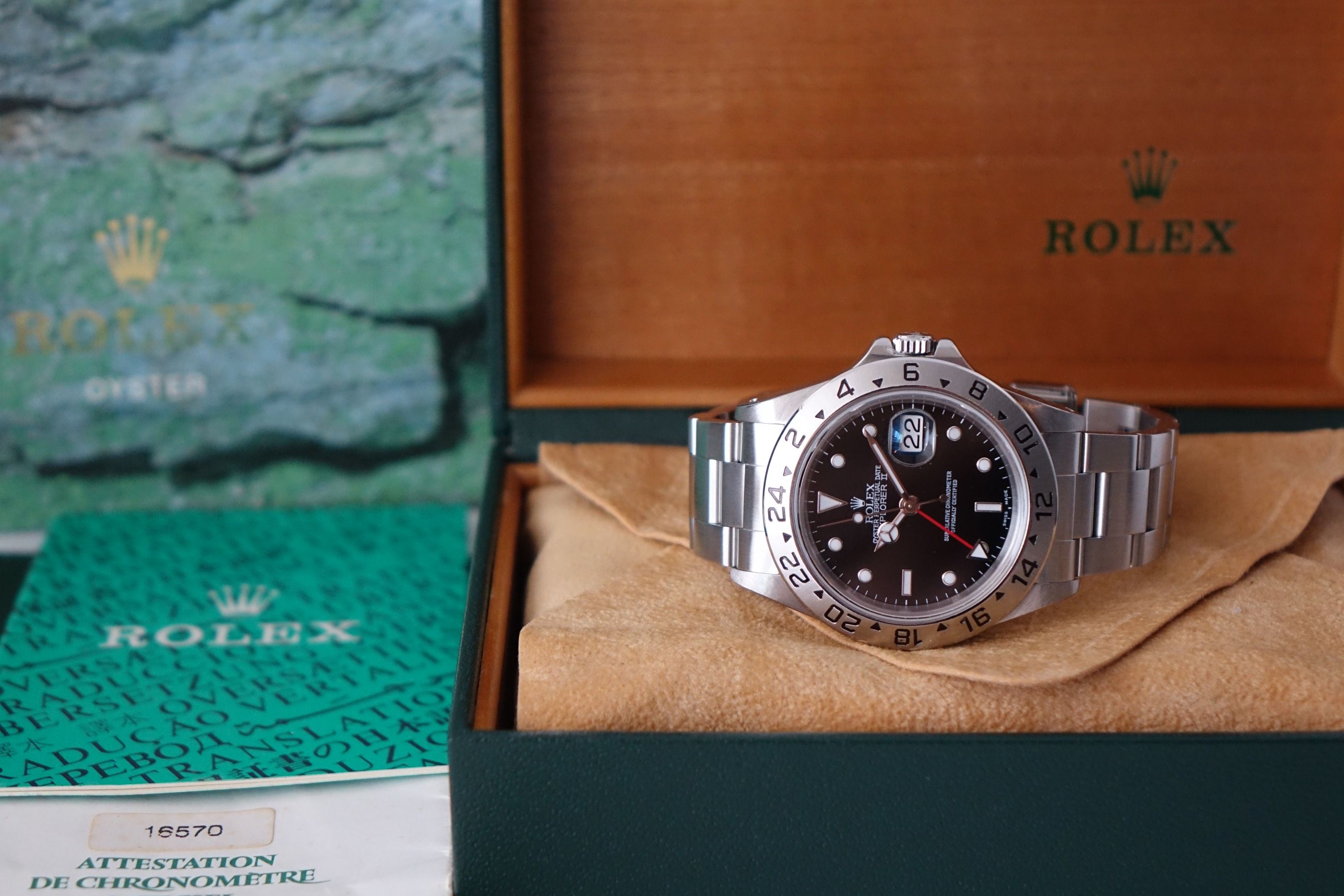 Rolex Explorer II 2 16570 black dial full set, Luxury, Watches on Carousell
