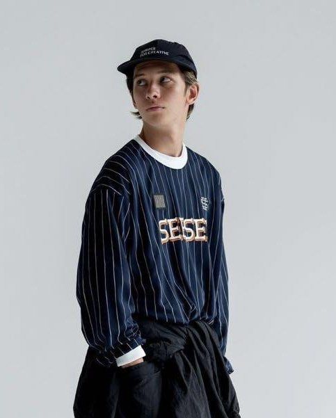 出啱心水價就賣］SEE SEE x S.F.C Game LS Stripe Tee Navy, 男