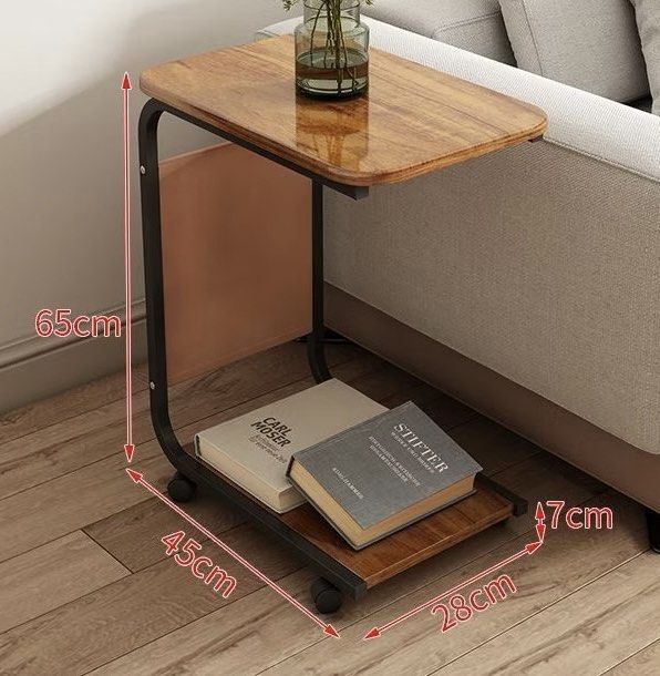 Side Table (Category: Tables & Sets) located in Kuala Lumpur. Submitted by neenawork68621 (Listing ID 1368088081, Image 3). Description: Colour - Dark Brown Movable with brake wheels and a pocket. PS: Original pocket has been replaced with a stronger satin pocket of the same size and style. Discount on the total amount if buying both. .