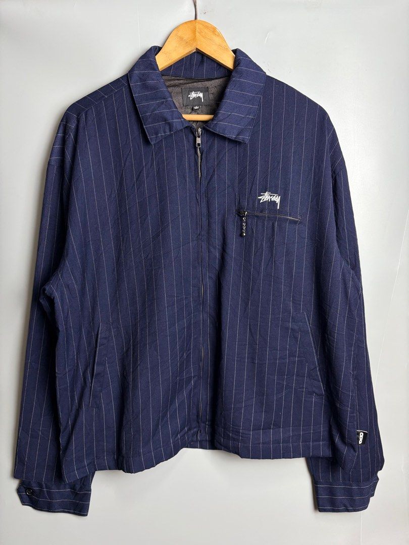 Stussy x CDG Pinstripe Jacket (Category: Coats, Jackets and Outerwear) located in Meycauayan. Submitted by Thrifty_fifth_P_Street (Listing ID 1368199027, Image 1). Description: Authentic Large on tag, can fit up to XL Excellent condition NO COP NO COD. Payment 1st ONLY.