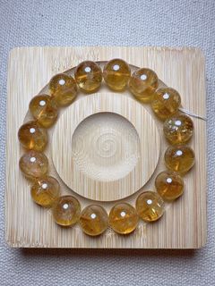 黃塔晶水晶手串  13.5mm64213240453634110