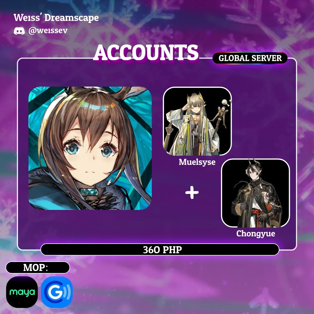 [S=5] [Arknights] - Starter Dual Character Accounts ! ! ! (Category: Game Gift Cards & Accounts) located in Baguio. Submitted by weissev (Listing ID 1372286183, Image 3). Description: Arknights Starter Dual Character Accounts ! ! ! -------------------------------------------- CLICK/SCROLL THE PICTURES FOR MORE PRICE IS IN THE PIC -------------------------------------------- ⌂ Easy Process ⌂ ✱ Only Tutorial Completed ✱ Starter account ✱ Avoid rush