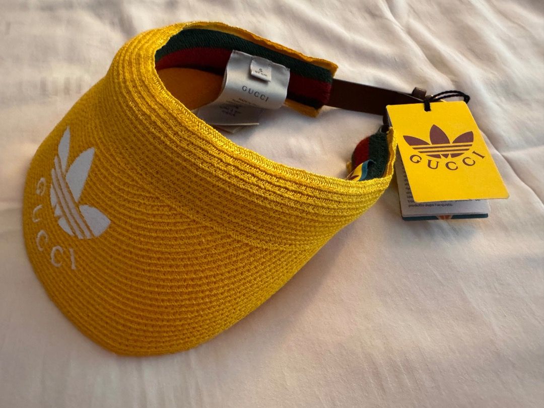 Authentic GUCCI & ADIDAS Collaboration Sun visor (Category: Activewear) located in Manila. Submitted by jun.cotoco (Listing ID 1372468839, Image 2). Description: For Sale Brand New and Authentic Original Sun Visor This is currently out of stock already in Gucci shops worldwide. Meet up in Robinsons Magnolia or nearby areas.